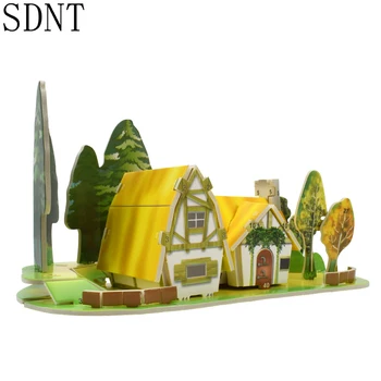 

Forest Hut 3D Puzzle Toys DIY Children House Building Model Kits Assembly Toys for Kids Family Game Hobbies Educational Gifts
