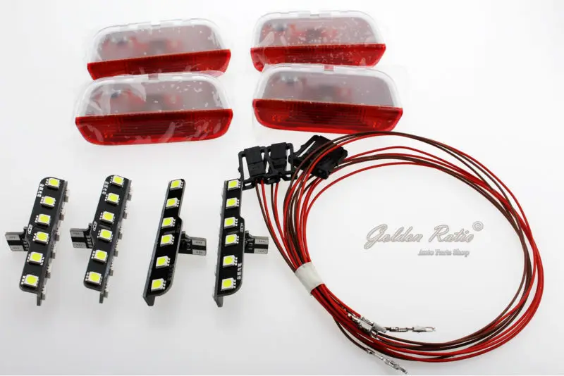 VW Original Parts Door Light Kit with LED Bulbs For VW Golf 6 7 Jetta