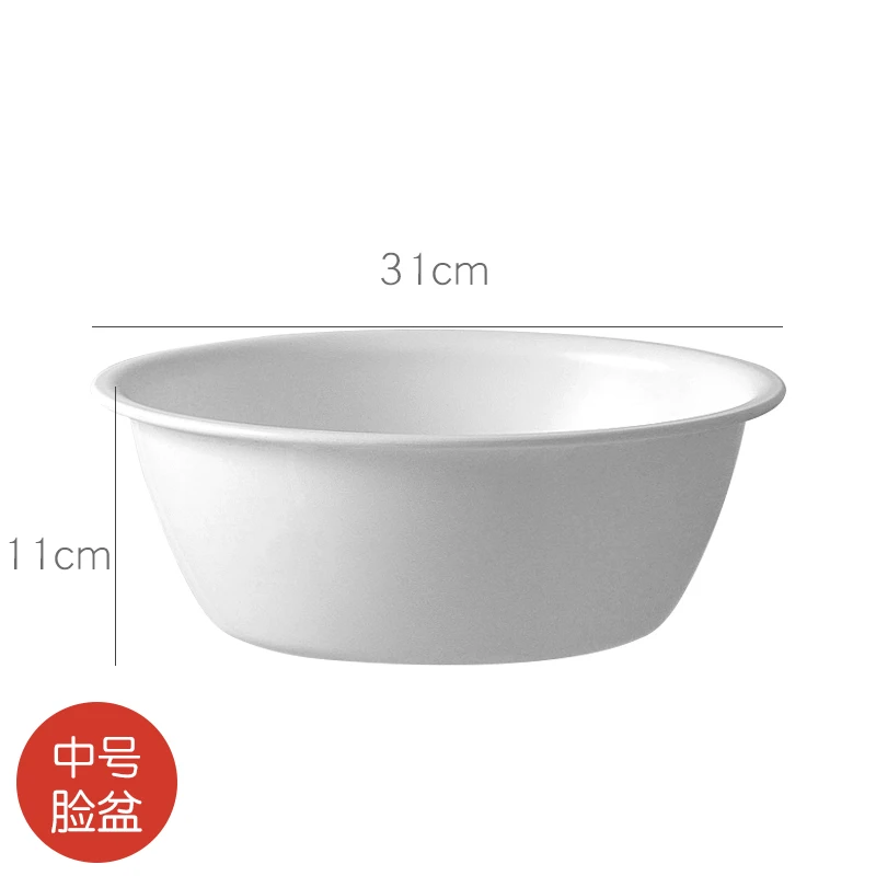 Plastic Basin Japanese style Simple thickened washbasin washbasin household sink large washtub basin High quality plain - Цвет: Medium