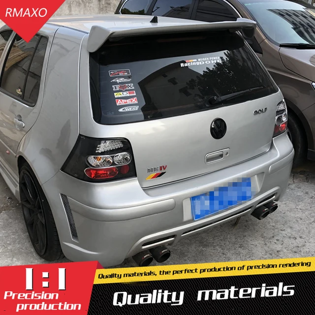 For VW Golf 4 Spoiler ABS Material Car Rear Wing Primer Color Rear