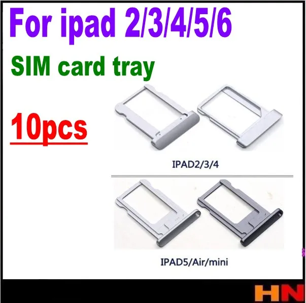 10 шт. оптом для ipad2 3 4 5 6 air air2 лоток SIM-карты держатель слота Лоток контейнер