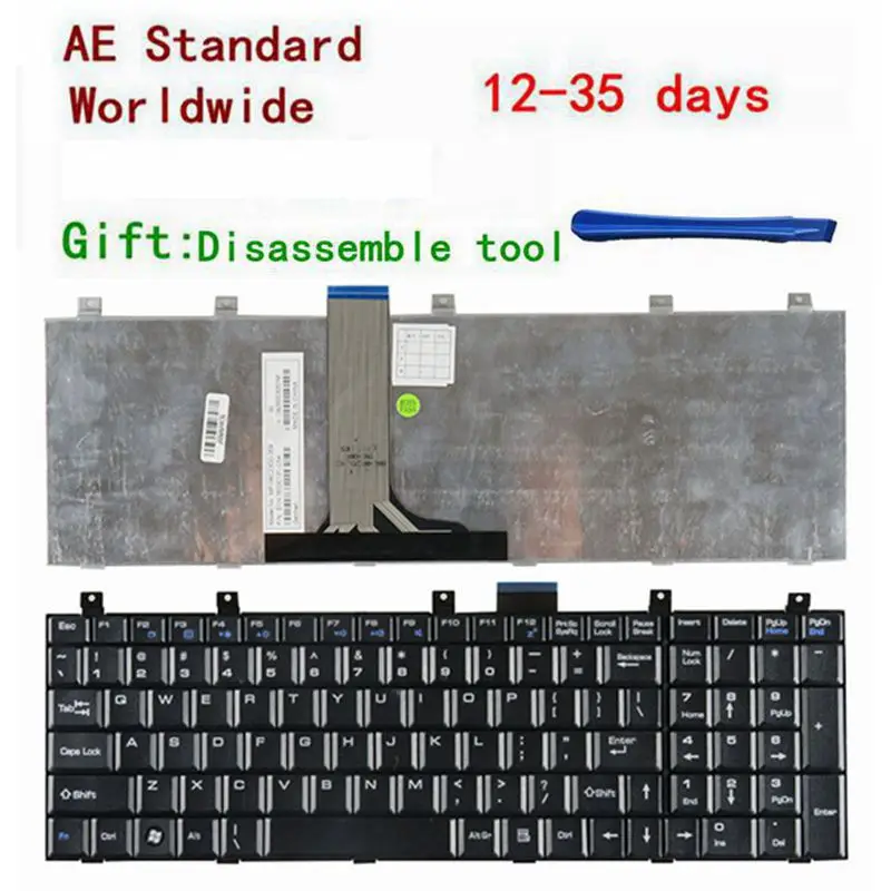 

US Laptop Keyboard For MSI CX600 EX620 EX610 VR630 VR600 EX630 EX610 EX600 EX625 M662 M670 1600 1656 VX600 Black New English