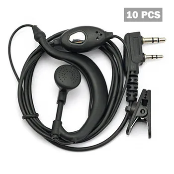 

10PCS baofeng radio 2pin K port earpiece ptt mic headset for handheld walkie talkie baofeng UV-5R UV-82 BF-888S