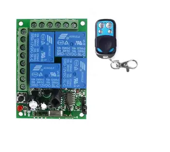 

DC12V 10A Wireless Remote Control 4 Channel Switch Integrated Circuit Transmitter DIY Replace Part Tool Garage door light opener