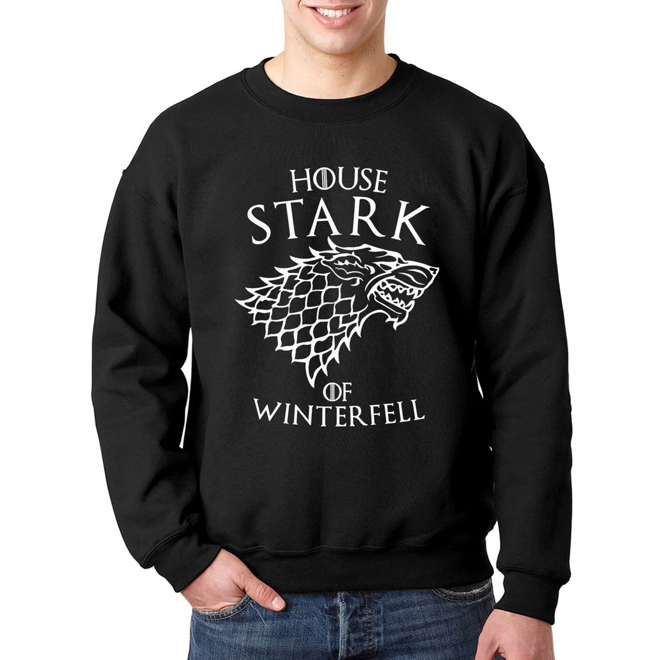

House stark of winter fell print sweatshirts Game of Thrones men hoodies 2019 autumn full sleeve fleece pullovers tracksuits man