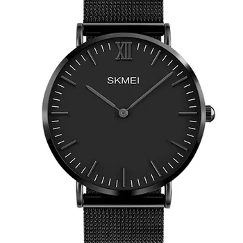 

SKMEI Top Luxury Brand Quartz watch men Casual quartz-watch stainless steel Mesh strap ultra thin clock male relogio masculino