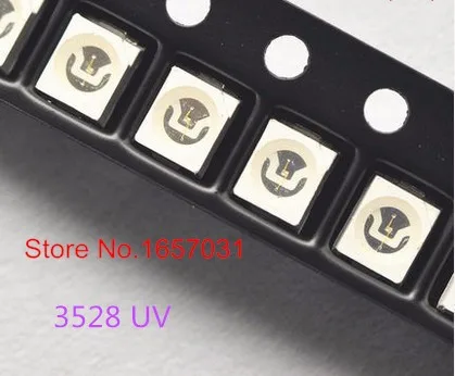 100 шт. Фиолетовый УФ мощность Топ 1210 3528 SMD SMT PLCC-2 2500 MCD ультра яркий светодиодный