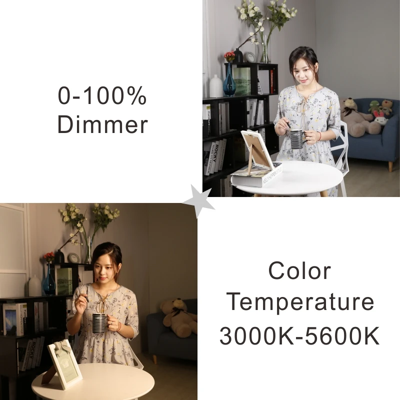 Falcon Eyes LED Photography Lighting 250W Bi-Color Studio Video Movie Light Selfie Flexible Lamp Support Remote Control RX-36TDX