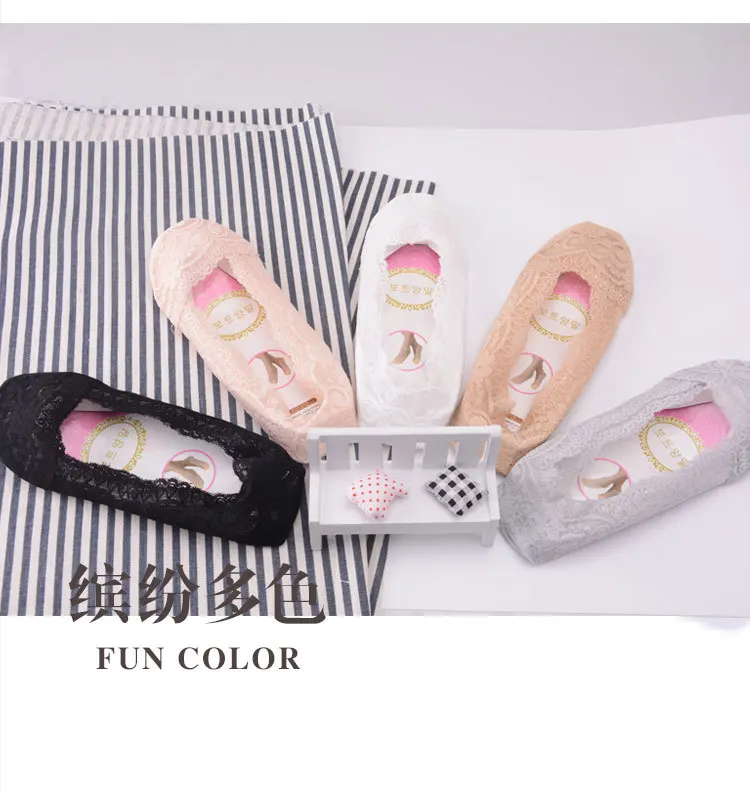 1 пара модных женских летних коротких носков с кружевными цветами Нескользящие невидимые короткие носки для девочек г. Шелковые Нескользящие тапочки-башмачки