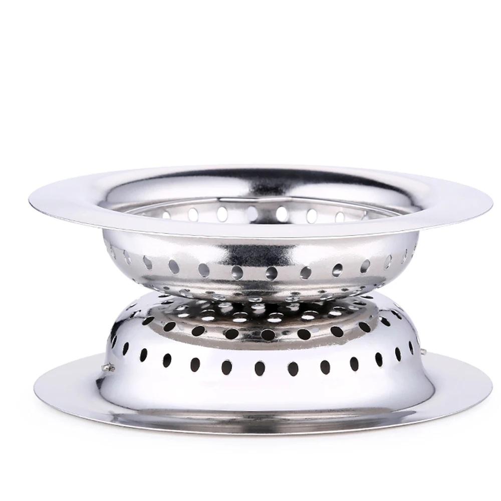 Stainless steel kitchen sink strainer waste plug drain stopper filter basket