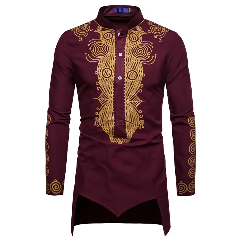 MIICOOPIE арабские Стиль Для мужчин рубашки с длинным бренд Для мужчин s Мужская классическая рубашка с длинным рукавом Тонкий Повседневное