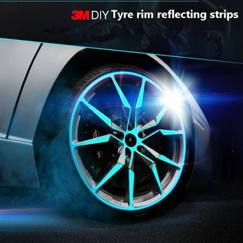 

1 Set 1cm*45m Car Wheel Strips Stickers Decals Reflective Rim Tape Bike Motorcycle Car Styling Refitting DIY All Size