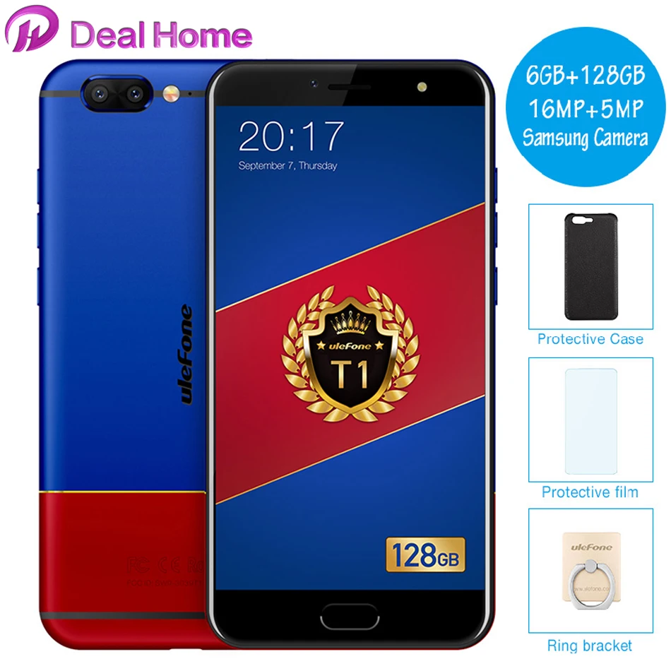 Ulefone T1 Premium Edition смартфон 5.5 &quotFHD P25 Octa core 2.6 ГГц 6 ГБ + 128 16MP двойной cam отпечатков