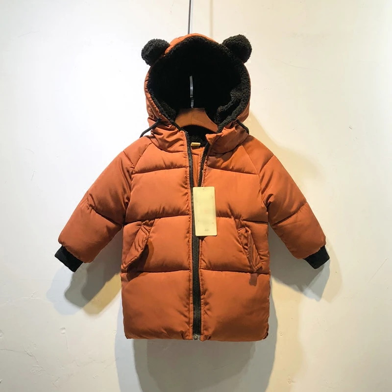 

0-6Y Hooded Long Toddler Girls Parkas Kids Snowsuit Warm Winter Coat Thickening Baby Boys Outwear Jacket Snow Wear Z153