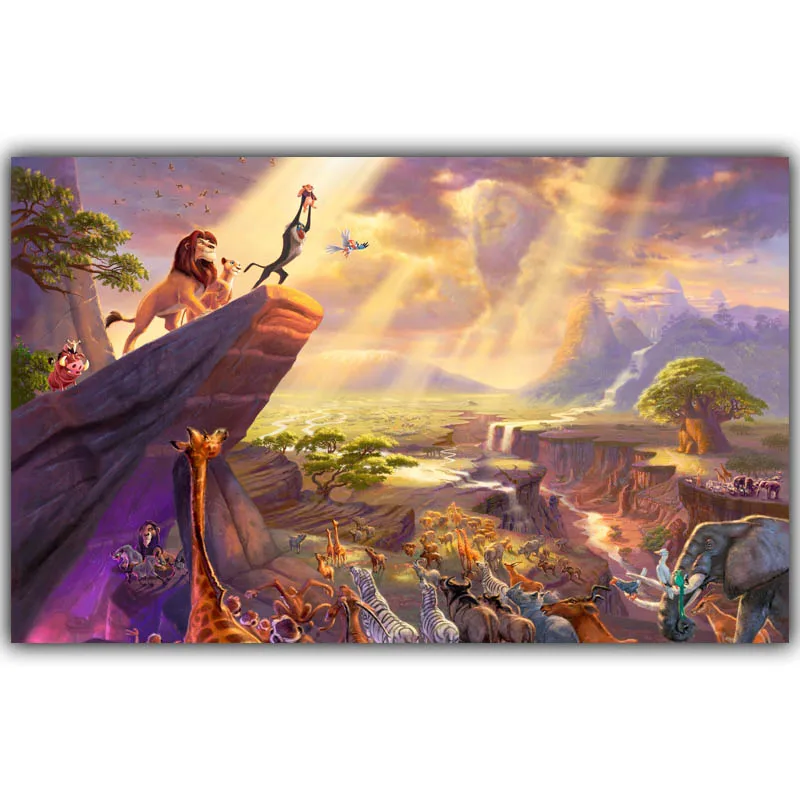 

The Lion King Art Silk Poster Print 30x48cm 60x96cm Fairytale Anime Movie Pictures Living Room Decor