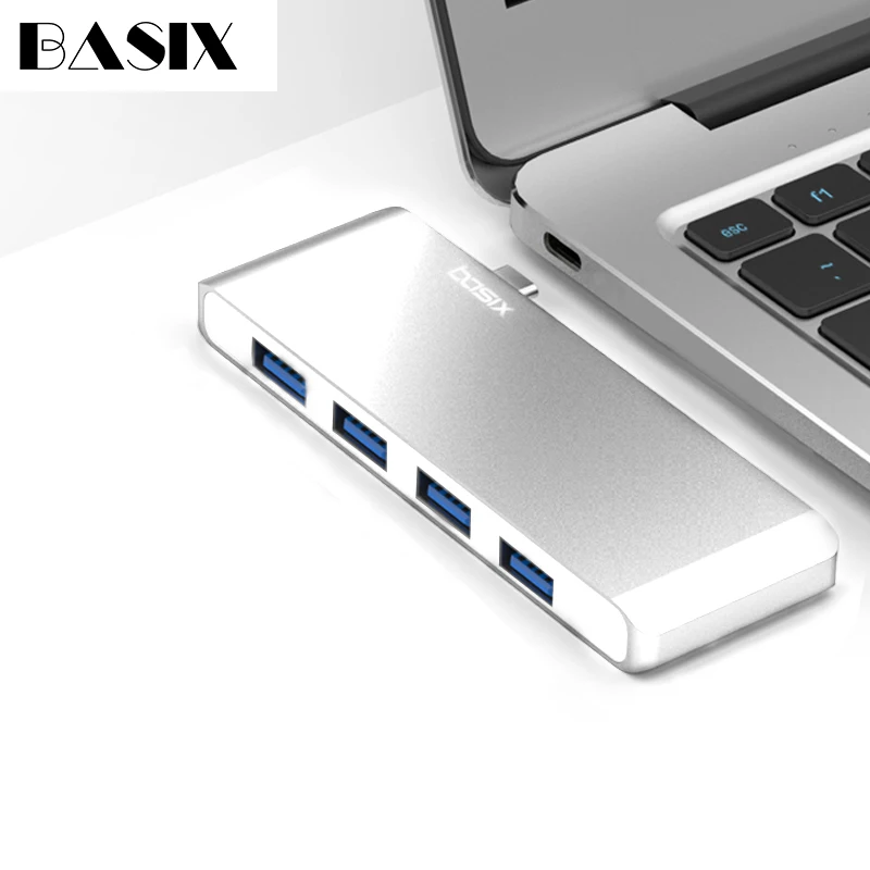 

Basix Type C hub To 4 Port Multi Otg USB 3.0 High Speed 5Gbps USB 3.1 hub Splitter for MacBook Pro Huawei P30/P20 type c usb hub