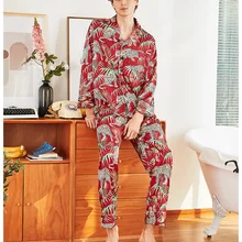 Шелковистая Мужская пижама для сна рубашка брюки костюм Мужская пижама из искусственного шелка комплекты повседневная домашняя ночная рубашка халат L XL XXL