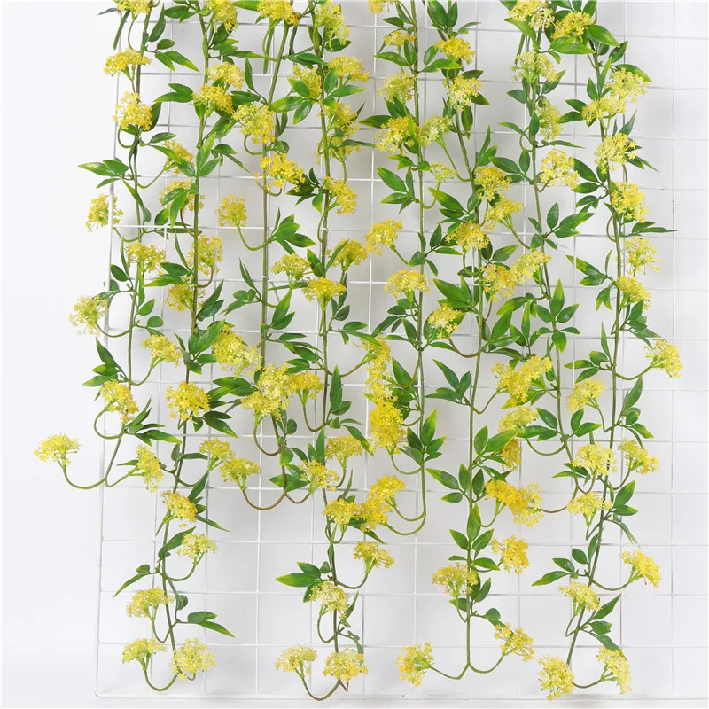 

Artificial Ivy Leaf Hydrangea Flower Garland Plant Vine Fake Leaves Flowers Wedding Home Shop Decor