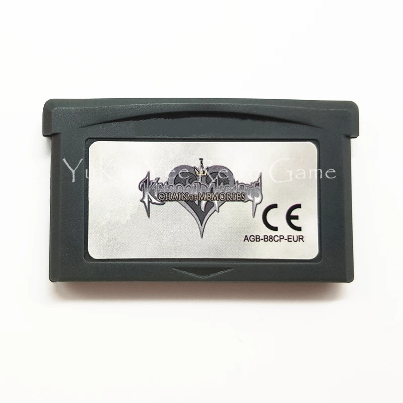 Kingdom Hearts Chain of Memories видеоигра карта памяти картридж для 32 бит консоли аксессуары ЕС наклейка версия
