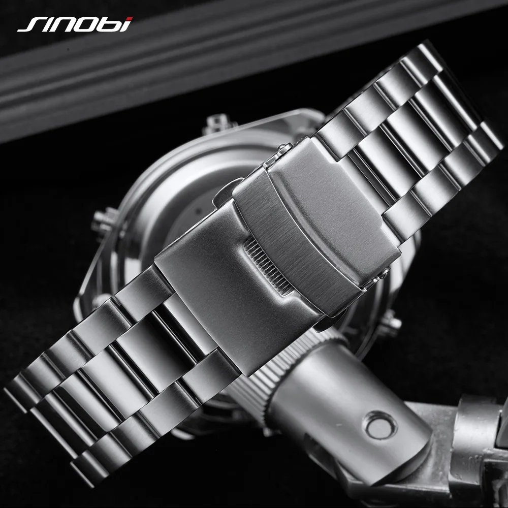 2019 Relogio Masculino SINOBI лучший бренд класса люкс Для мужчин s часы Мода Повседневное