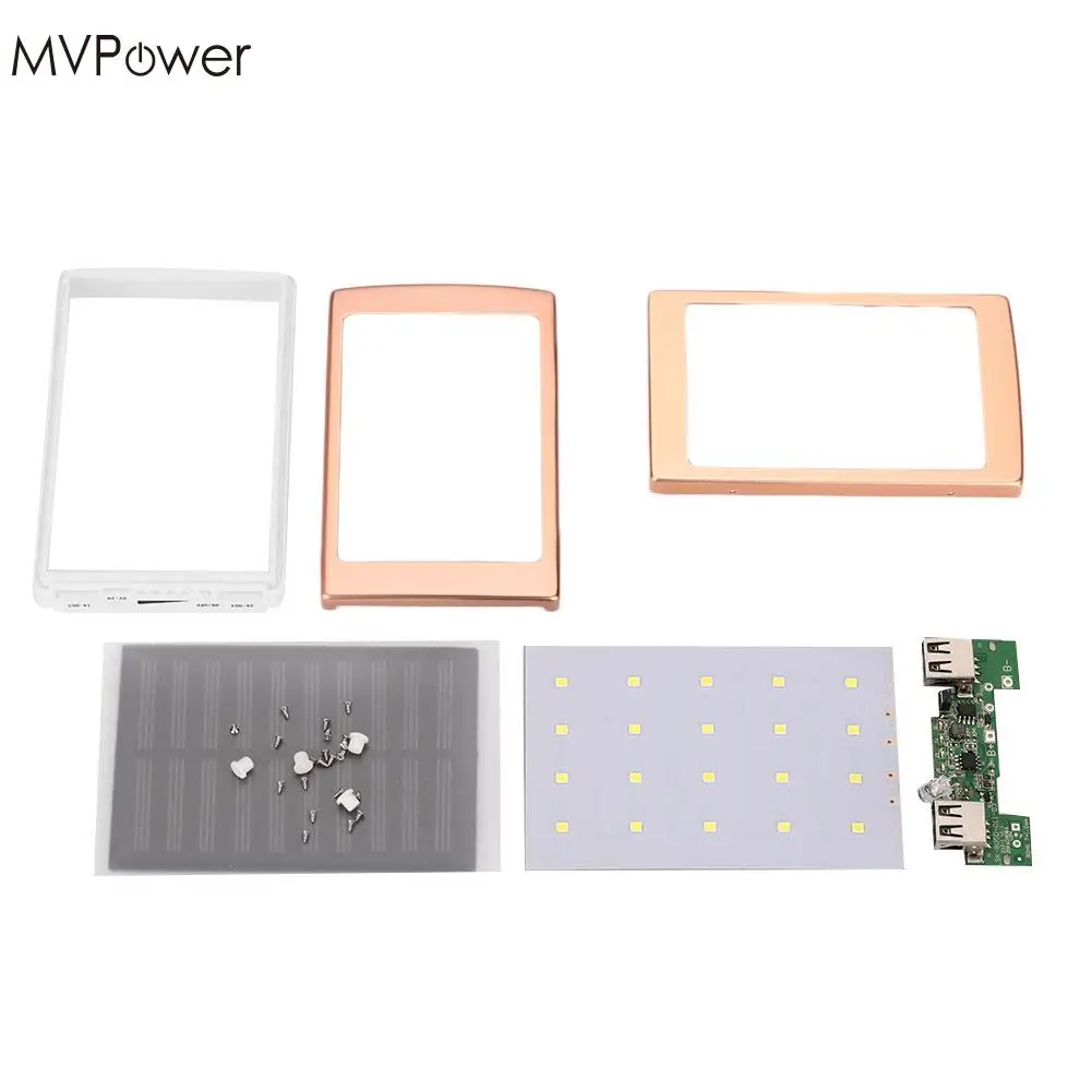 MV power 5 видов цветов, двойной USB светодиодный печатная плата PCBA, панель солнечной энергии, солнечная панель, банк для-18650-аккумулятор, DIY, домашнее портативное зарядное устройство