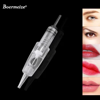 50Pcs Cartridge Needles Permanent Makeup Eyebrow Lip Liner Tattoo Needles Disposable Sterilized for Tattoo Machine Pen new design k03t professional permanent makeup eyebrow lip tattoo machine kit cosmetic machine pen needles tips