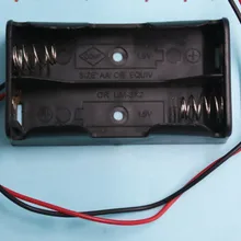 20 шт./лот 2xAA держатель батареи чехол с проводными проводами