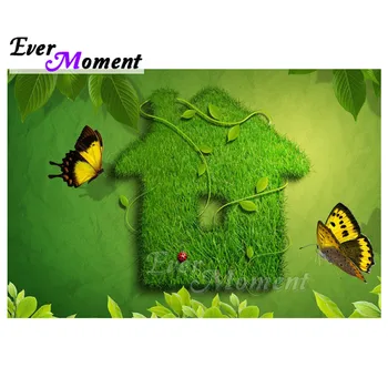 

Ever Moment Diamond Painting Grass House Butterfly Picture Of Rhinestone 5D DIY Decoration For Home Diamond Embroidery 3F1709