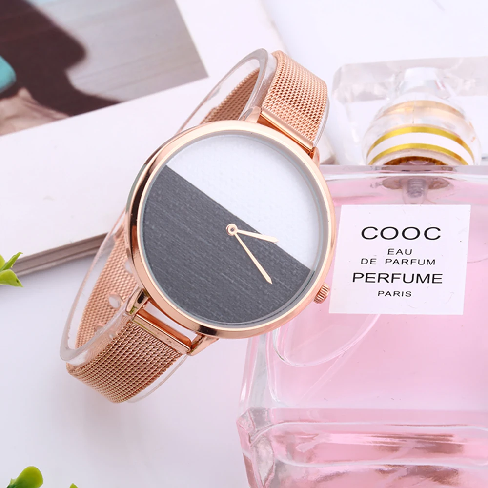 

2019 Fashion Women Quartz Watch Rose Gold Mesh Stainless Steel watchband exquisite Watch Gift Girls Ladies Clock reloj mujer
