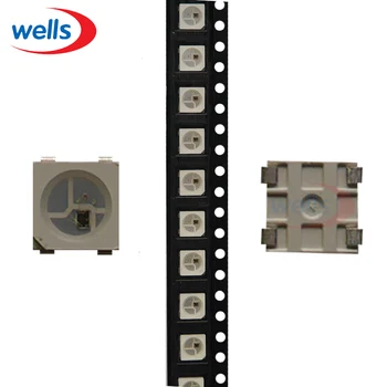 

LED 50-1000 pcs WS2812B (4 pins) Chip Strip components RGB 5050 White Version WS2812 Individually Addressable Digital Pixel DC5V
