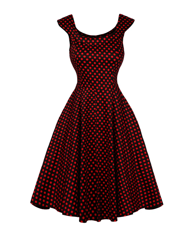 Kostlish A-Line Women Summer Dress Audrey Hepburn 50s 60s Floral Print Vintage Dress Women 2017 O-Neck Party Dresses Plus Size (117)