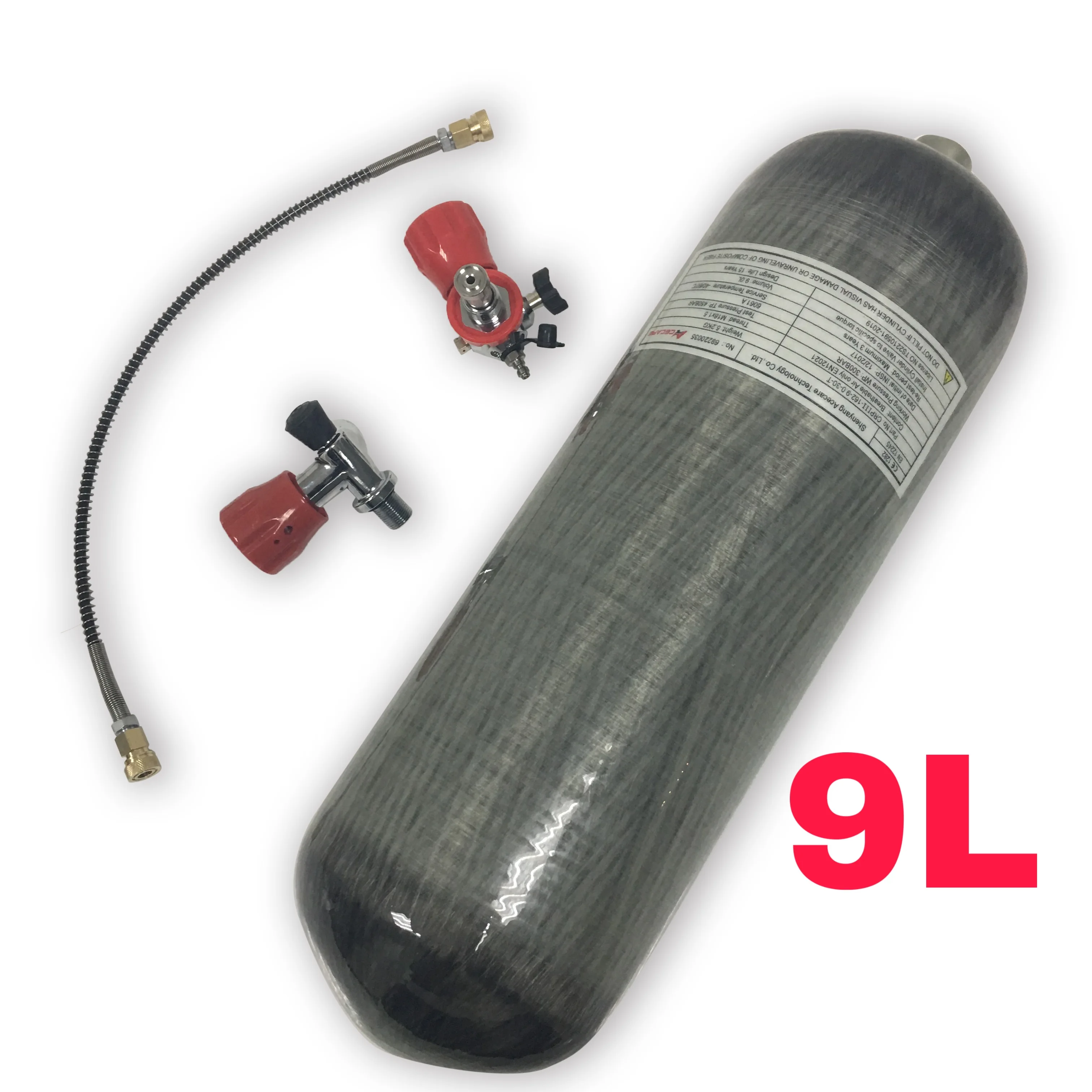 Acecare 3L/6.8L/9L CE бак из углеродного волокна Pcp 4500psi для дайвинга Воздушный бак Pcp клапан заправочная станция воздушная винтовка airforce Condor