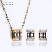 A&N New Fashion Women Jewelry Sets Rose Gold Silver High Quality Noble Stainless Steel Jewelry Sets For Women Female Never Fade