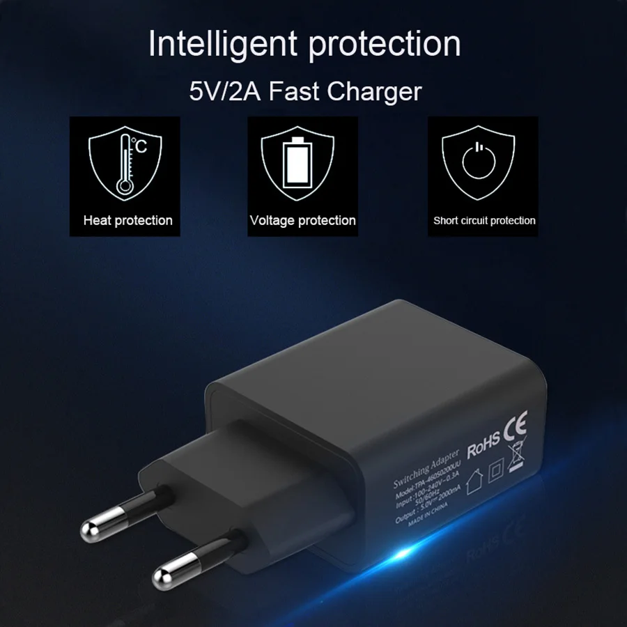 

Cleiree Universa 5V 2A USB Charger EU Quick Charge Fast Wall Charger For iPhone X Samsung S9 Xiaomi Huawei Mobile Phone Charger