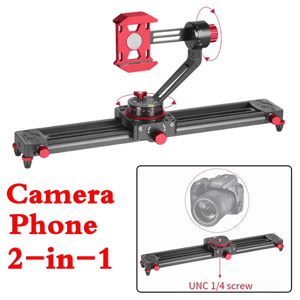 

Tabletop 13.7inch Mini Camera/Phone Slider With Track Dolly Rail System for SmartPhone DSLR Mirrorless Camera Photography Studio