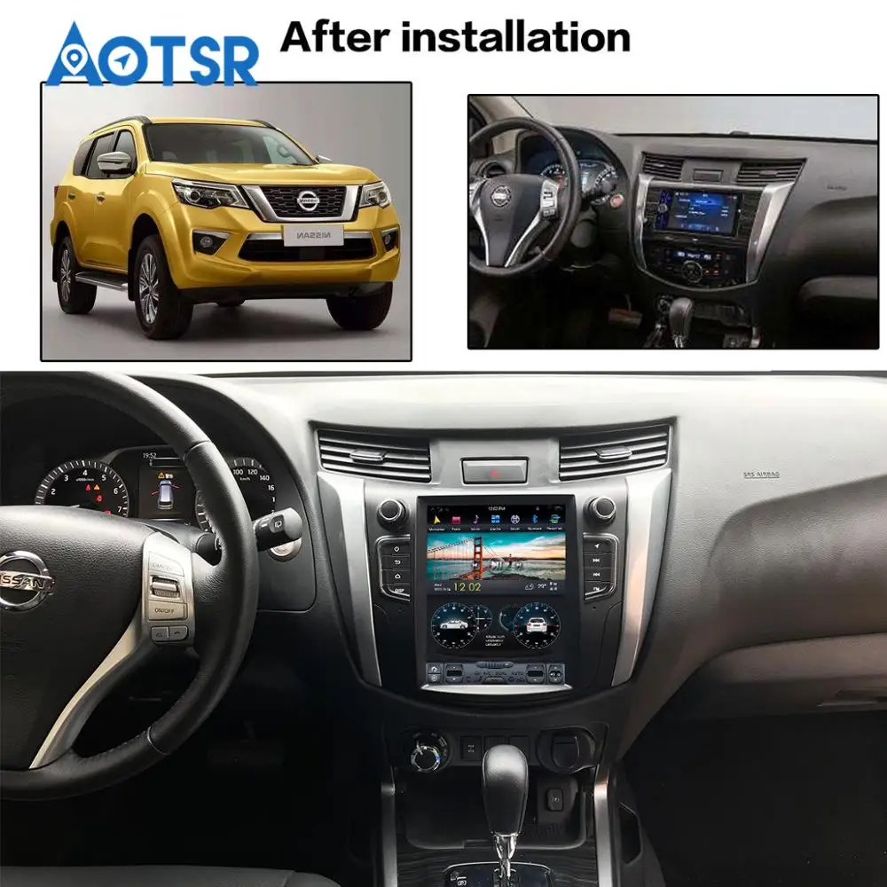 Android Tesla стиль автомобиля GPS навигация нет DVD плеер для NISSAN NP300 Navara 2014 +
