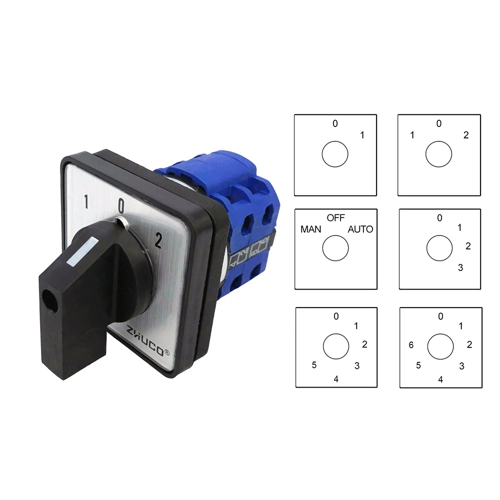 LW26-20 D202 Электрический 2/3/4/6/7 позиционный серебристый контакт 20A 660V 3 полюса