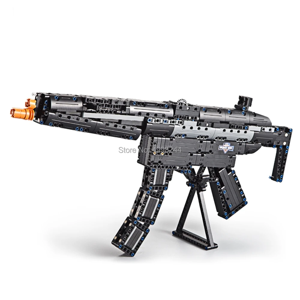

c81006 617pcs military mp5 submachine airsoft air guns weapons pistol sniper rifle building block Bricks Toy