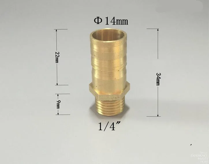 

2Pieces/lot 1/4" BSP Male Thread Barb Pipe Fitting Nipple Quick Hose Connector For Water oil Air Tube