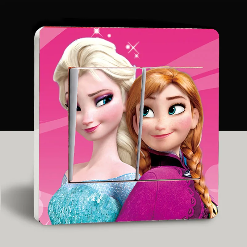 

Light Switch Stickers Anna Elsa Princess Wall Stickers Lovely Parlor Kids Home Decor Cartoon Stickers For Bathroom