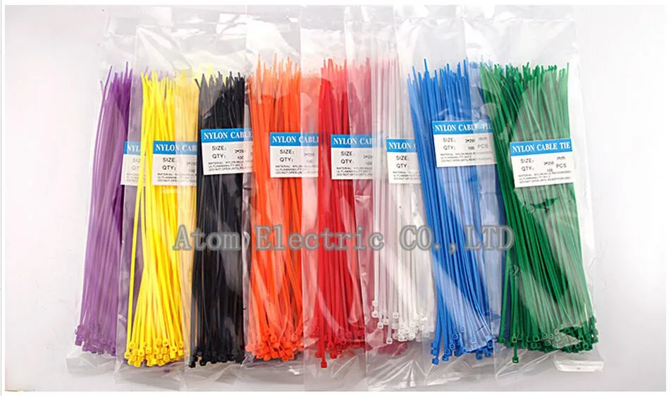 Self locking nylon cable tie plastic band tie band 3*250mm band color