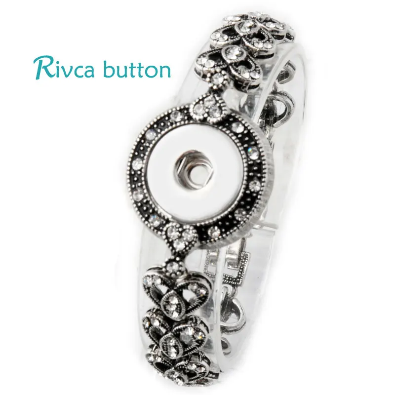 

P00719 Neweset Snap Button Bracelet&Bangles Newest Design Chain Antique Silver Plated Vintage Bracelet FIt Snap Button Jewelry