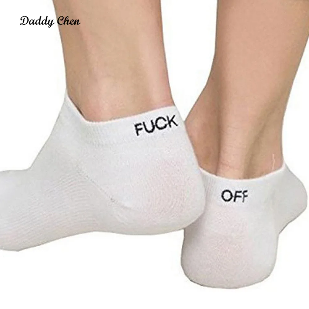 

Socks men Fashion Cotton Solid Letter Harajuku calcetines off Short Ankle Low Cut Comfortable Casual white funny for women Socks