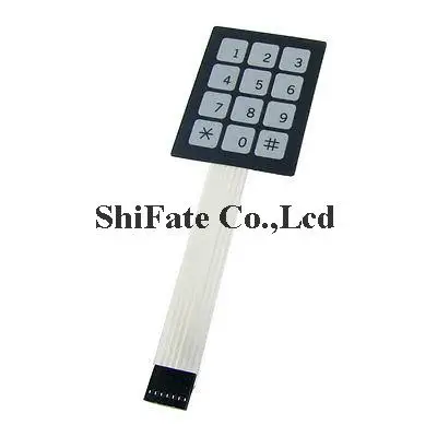 

12 Key 3x4 Matrix Membrane Switch Keypad Keyboard 76x60x0.8mm