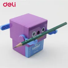 Deli мультфильм канцелярские товары точилка для карандашей Механическая точилка для карандашей Kawaii робот точилка для карандашей офисные и школьные принадлежности