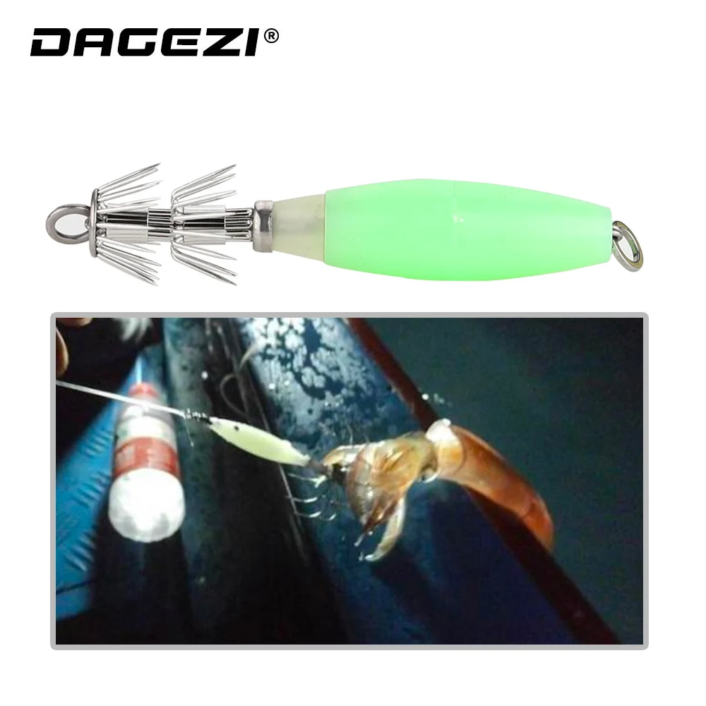 DAGEZI 3 шт./лот флуоресцентная рыболовная приманка Крючок С рыболовным крючком
