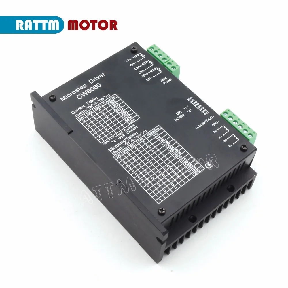 4 Оси CNC Nema 34 шаговый двигатель набор 98 мм 878oz in / 4.0A и драйвер 6A/80VDC 256 микрошаг 400 Вт 48