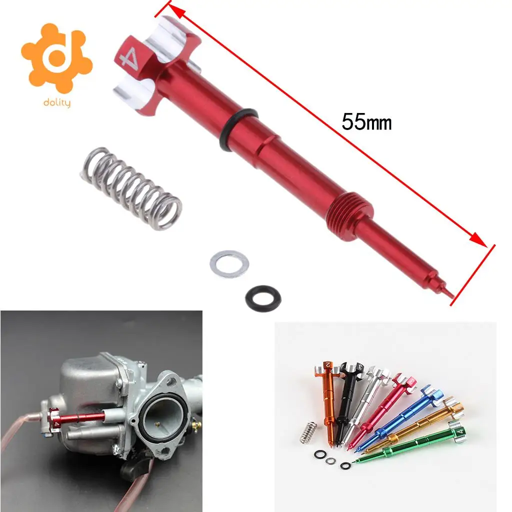 Motorcycle CNC Aluminum Carburetor Easy Air Fuel Mixture Adjuster Screw for Yamaha Red & Blue