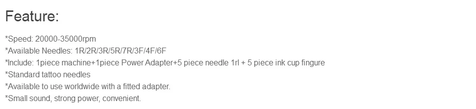 Двигатели, тату машина поворотные татуировки для перманентного макияжа бровей подводка для глаз губы небольшой татуировки оборудование для микроблейдинга 35000 об/мин тату машина