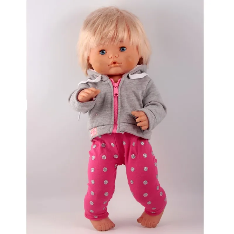 

Clothes For Dolls Fit 41 cm Nenuco Doll Nenuco y su Hermanita Hoodie Leggings Outfit For 16inch Nenuco 17 inch 18inch doll